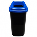Collecteur de déchets 45 lt (corps noir - couvercle bleu) *